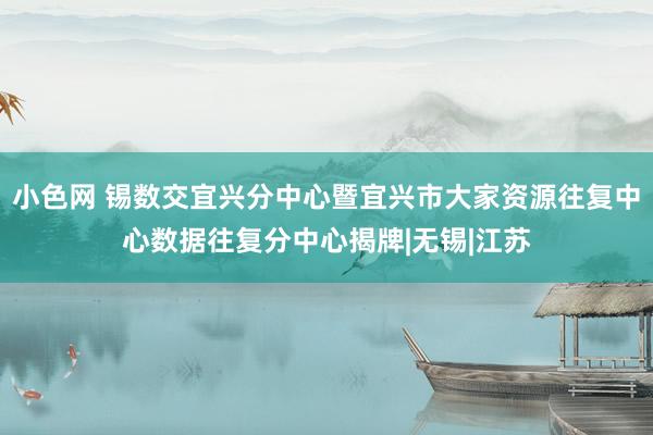 小色网 锡数交宜兴分中心暨宜兴市大家资源往复中心数据往复分中心揭牌|无锡|江苏