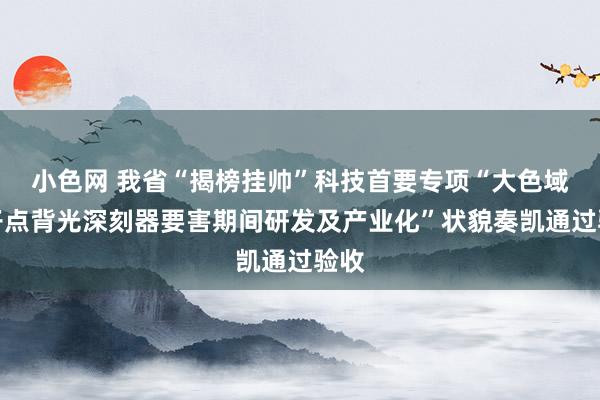 小色网 我省“揭榜挂帅”科技首要专项“大色域量子点背光深刻器要害期间研发及产业化”状貌奏凯通过验收