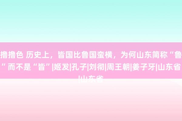 撸撸色 历史上，皆国比鲁国蛮横，为何山东简称“鲁”而不是“皆”|姬发|孔子|刘彻|周王朝|姜子牙|山东省